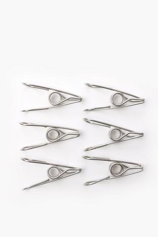 20 Stainless Steel Pegs In Cotton Bag