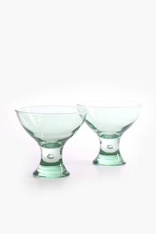 2 Glass Ice Cream Bowls