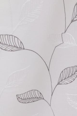 Sheer Embroidered Leaf Taped Curtain, 230x218cm