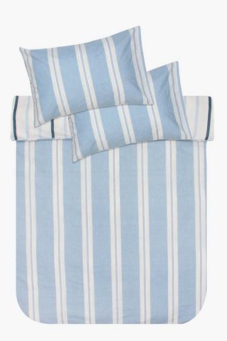 Polycotton French Stripe Duvet Cover Set