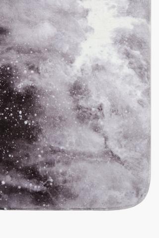 Printed Cotton Landscape Extra Large Bath Mat, 70x110cm