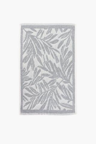 Cotton Jacquard Palm Bath Mat, 60x140cm