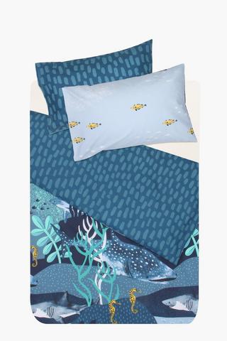 Polycotton Ocean Reversible Duvet Cover Set