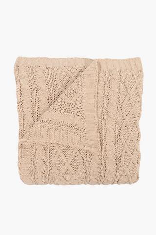 Braided Knit Classic Throw, 250x270cm