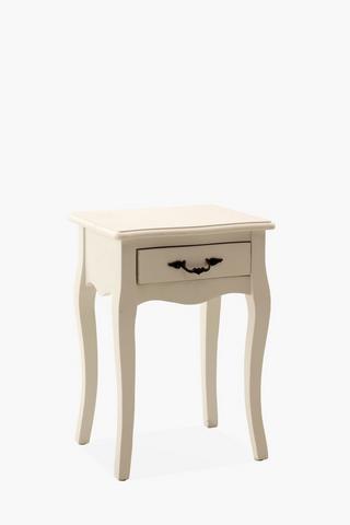 Curved Wood Bedside Table Almond