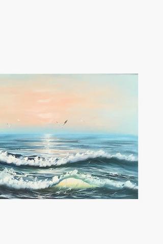 Coastal Waves Canvas, 120x90cm