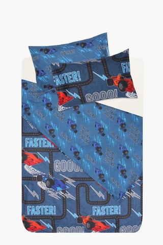 Soft Touch John Racer Glow In The Dark Duvet Cover Set