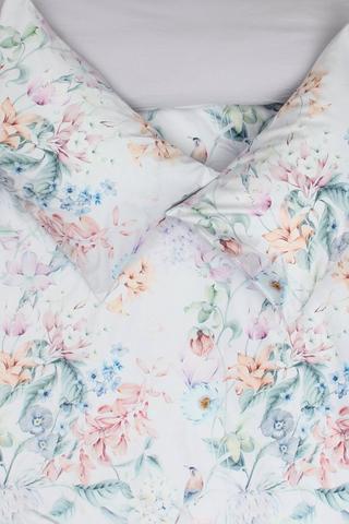 Velvet Floral Water Orchid Cotton Duvet Cover Set