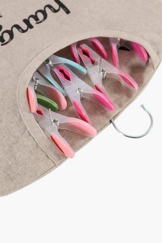 Script Cotton Peg Bag