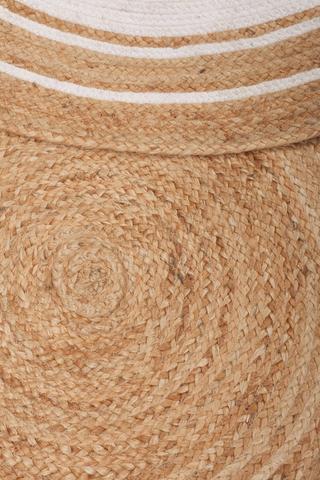 Jute Trim Round Rug, 160cm