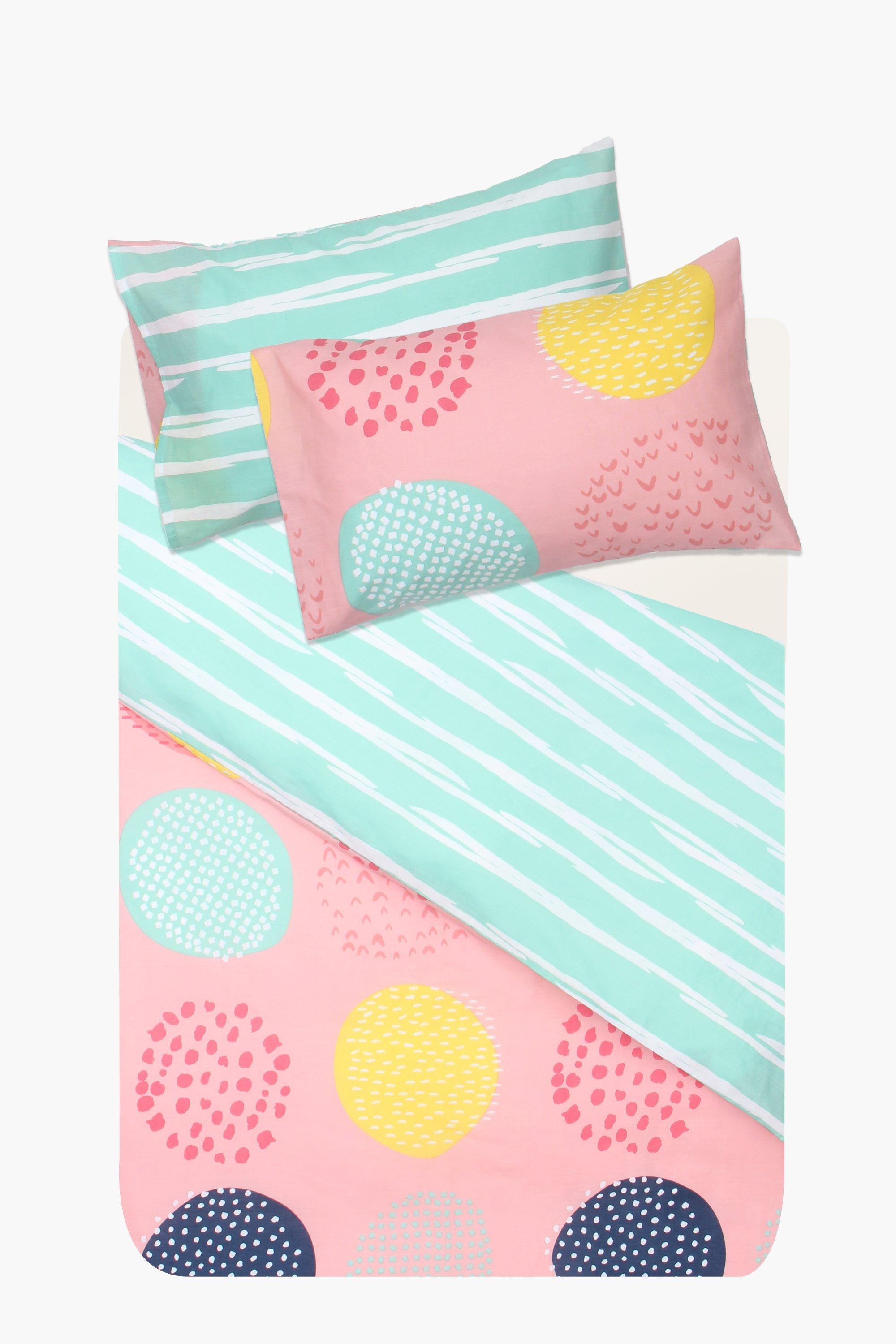 Polycotton Multi Spot Reversible Duvet Cover Set