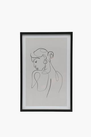 Framed Femme Vector, 40x60cm