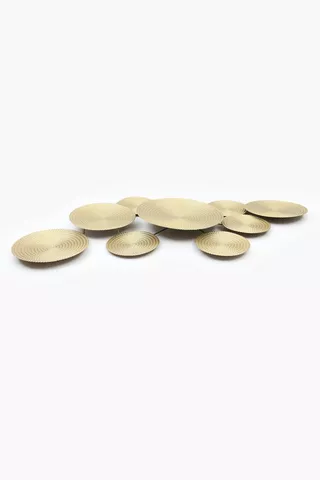 Dimensional Woven Discs, 116x60cm