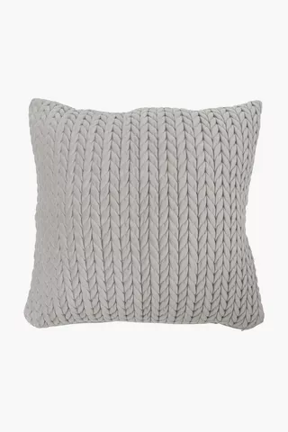 Rouched Velvet Scatter Cushion, 60x60cm