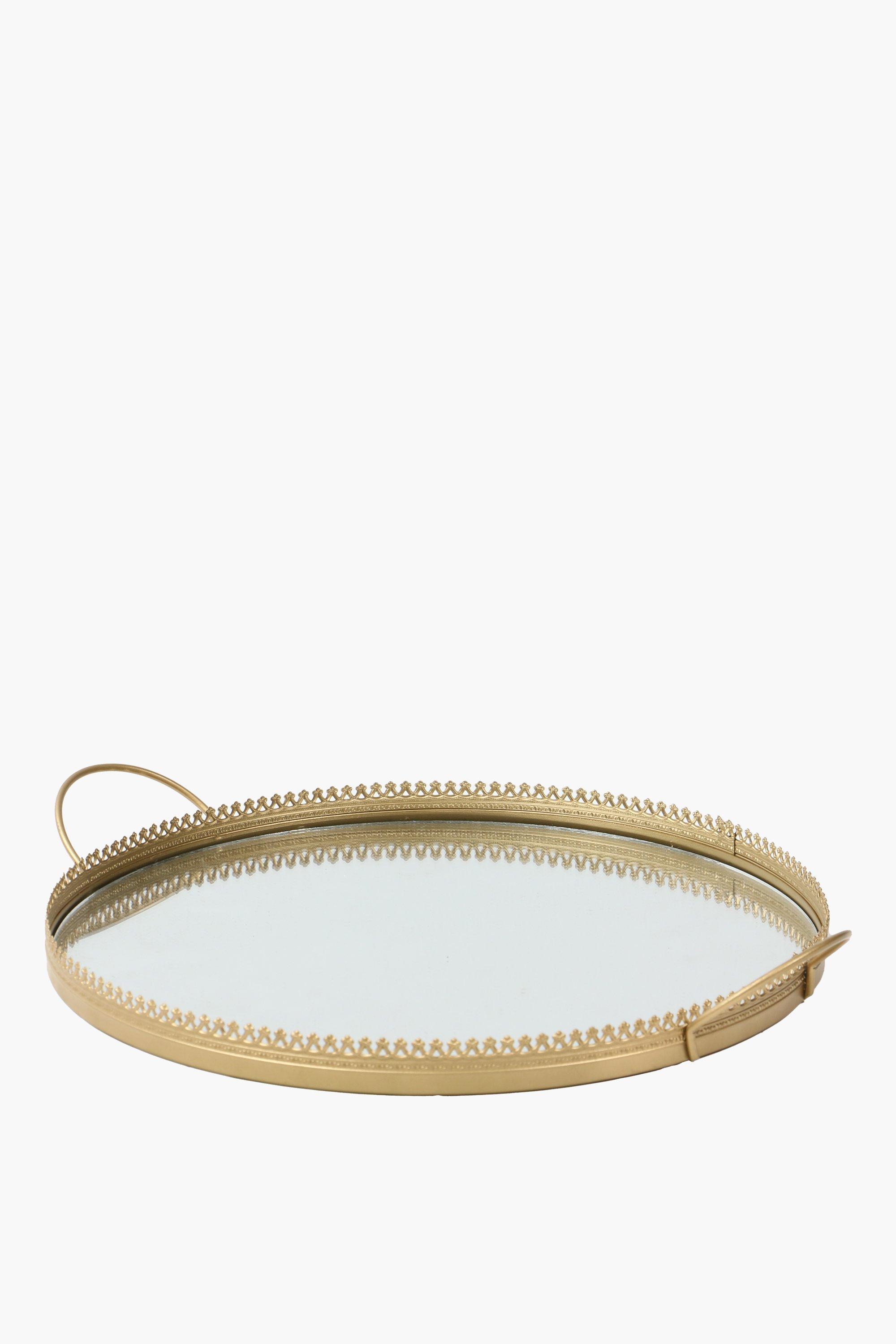 Filigree Mirror Tray, 30cm