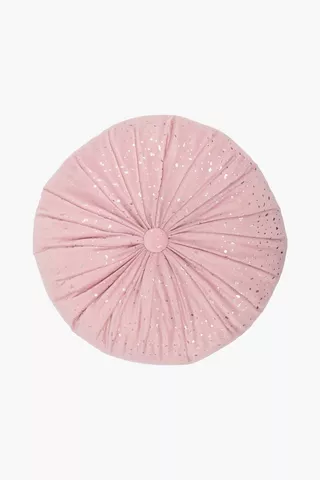 Velvet Glitter Round Scatter Cushion, 50cm