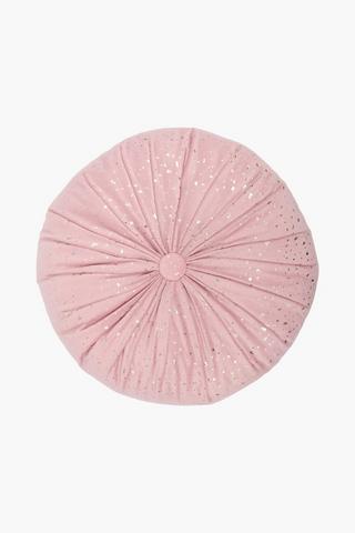 Velvet Glitter Round Scatter Cushion, 50cm