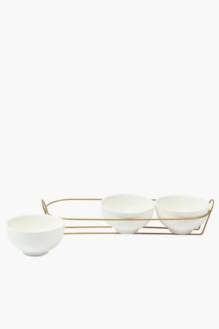 3 Round Porcelain Bowl Set