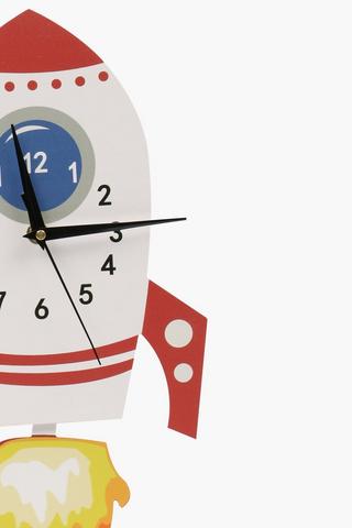 Wooden Spaceship Clock