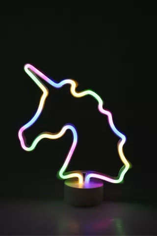 Neon Unicorn Led Light On Stand