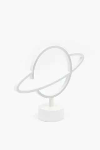 Neon Planet Battery Operated Led Light On Stand