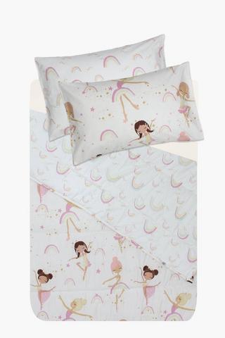 Soft Touch Rainbow Ballerina Reversible Comforter Set