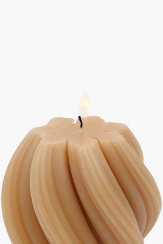 Swirl Pillar Candle, 9cm