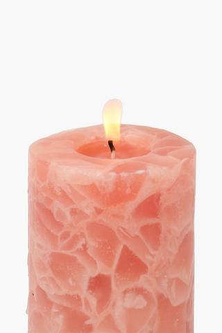 Marble Pillar Candle, 7,5x10cm