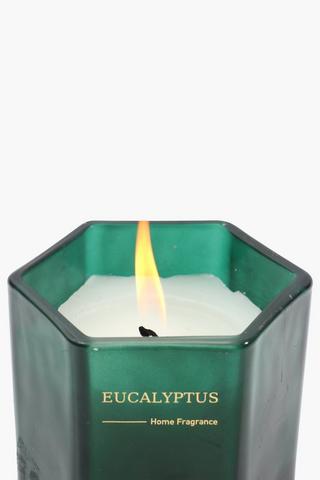 Hex Eucalyptus Candle, 8x8cm