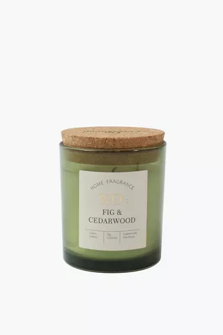 Fig And Cedarwood Frosted Candle