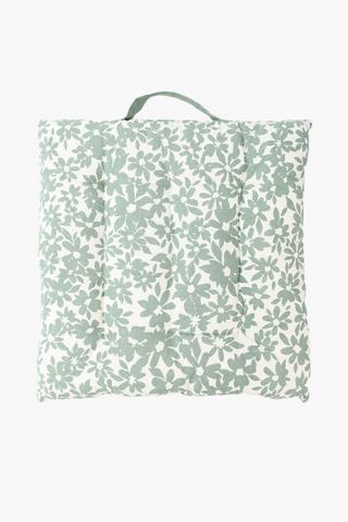 Floral Chair Pad, 40x40cm
