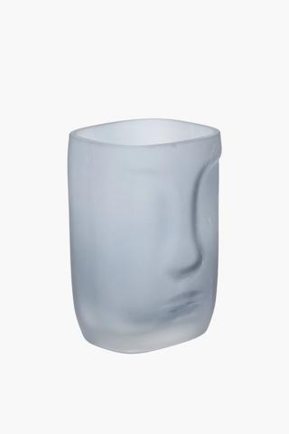 Frost Face Glass Vase, 10x15cm