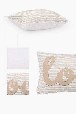 Script Love Scatter Cushion, 30x50cm