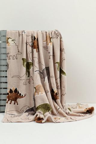 Printed Ryan Flannel Blanket, 150x125cm