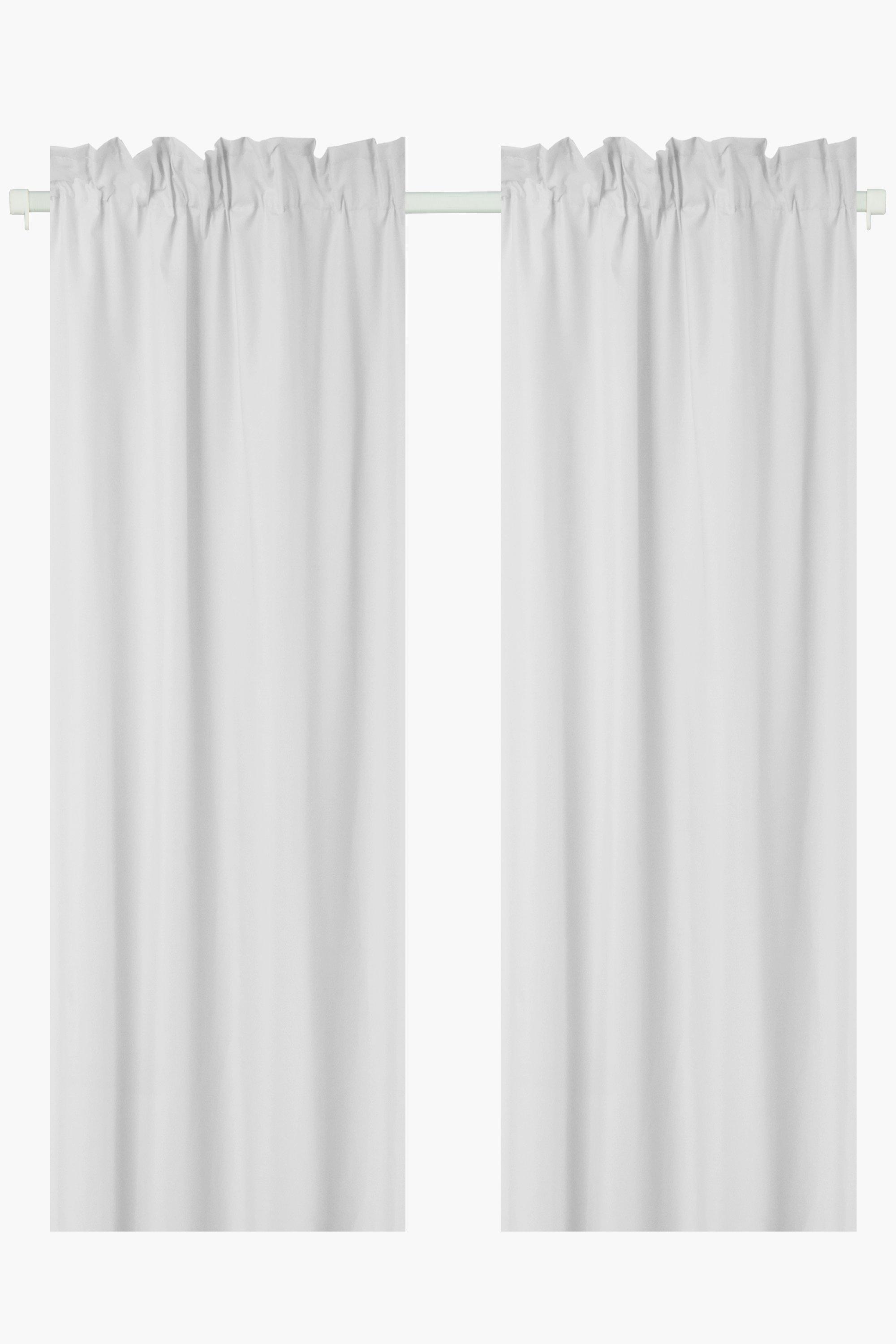 2 Pack Microfibre Taped Curtain, 150x218cm
