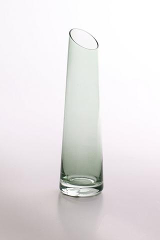 Slant Glass Vase, 19cm