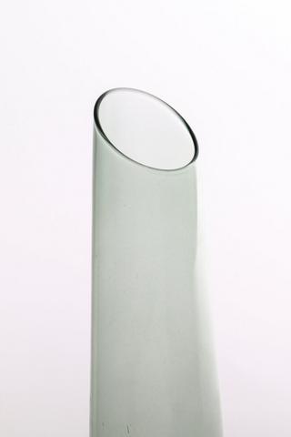 Slant Glass Vase, 19cm