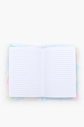 Faux Fur Unicorn Notebook A5