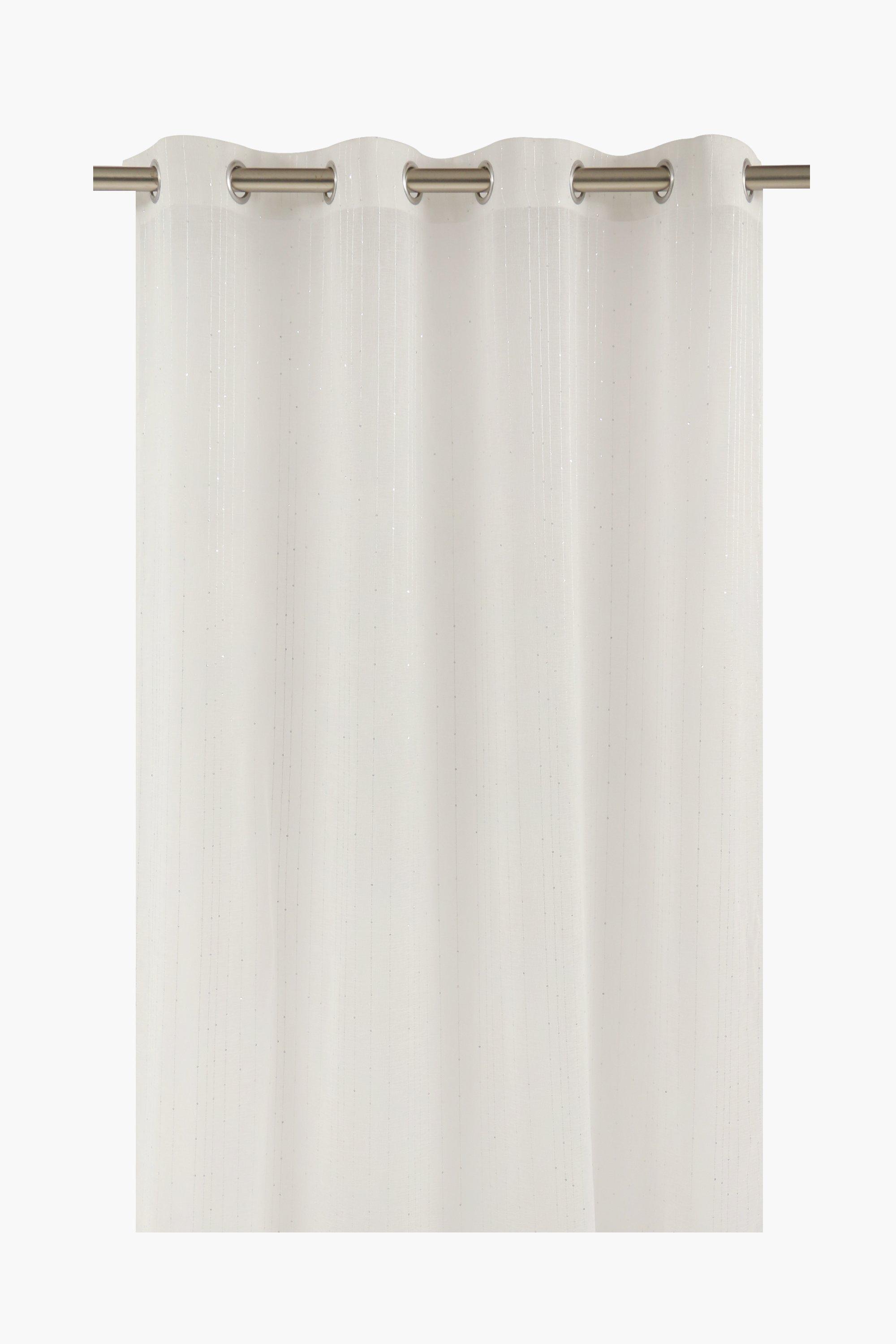 Sequinned Sheer Eyelet Curtain, 140x225cm