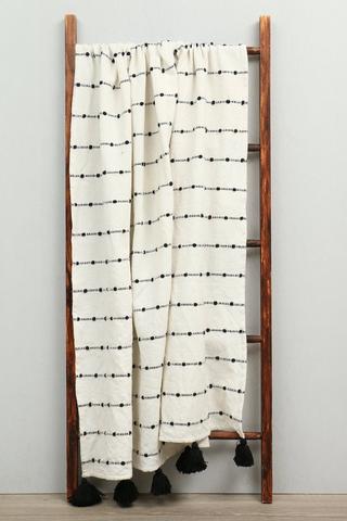 Loop Tuffed Stripe Cotton Throw, 140x180cm