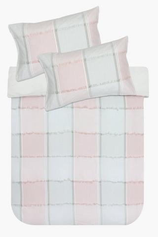 Premium Cotton Clipped Jacquard Check Duvet Cover Set