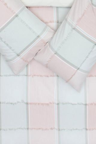 Premium Cotton Clipped Jacquard Check Duvet Cover Set