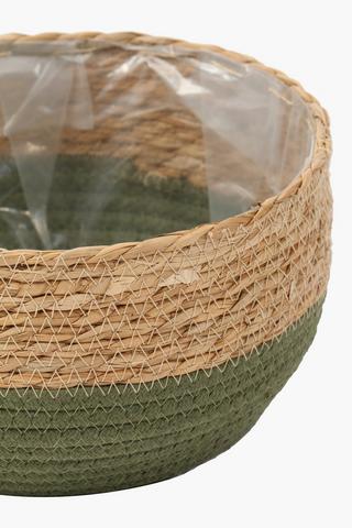 Rush Woven Planter, 25x13cm