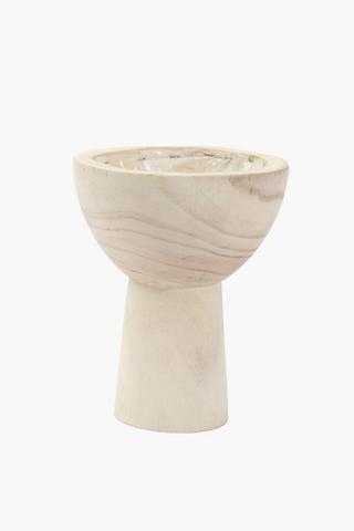 Modernist Wooden Planter, 27cm
