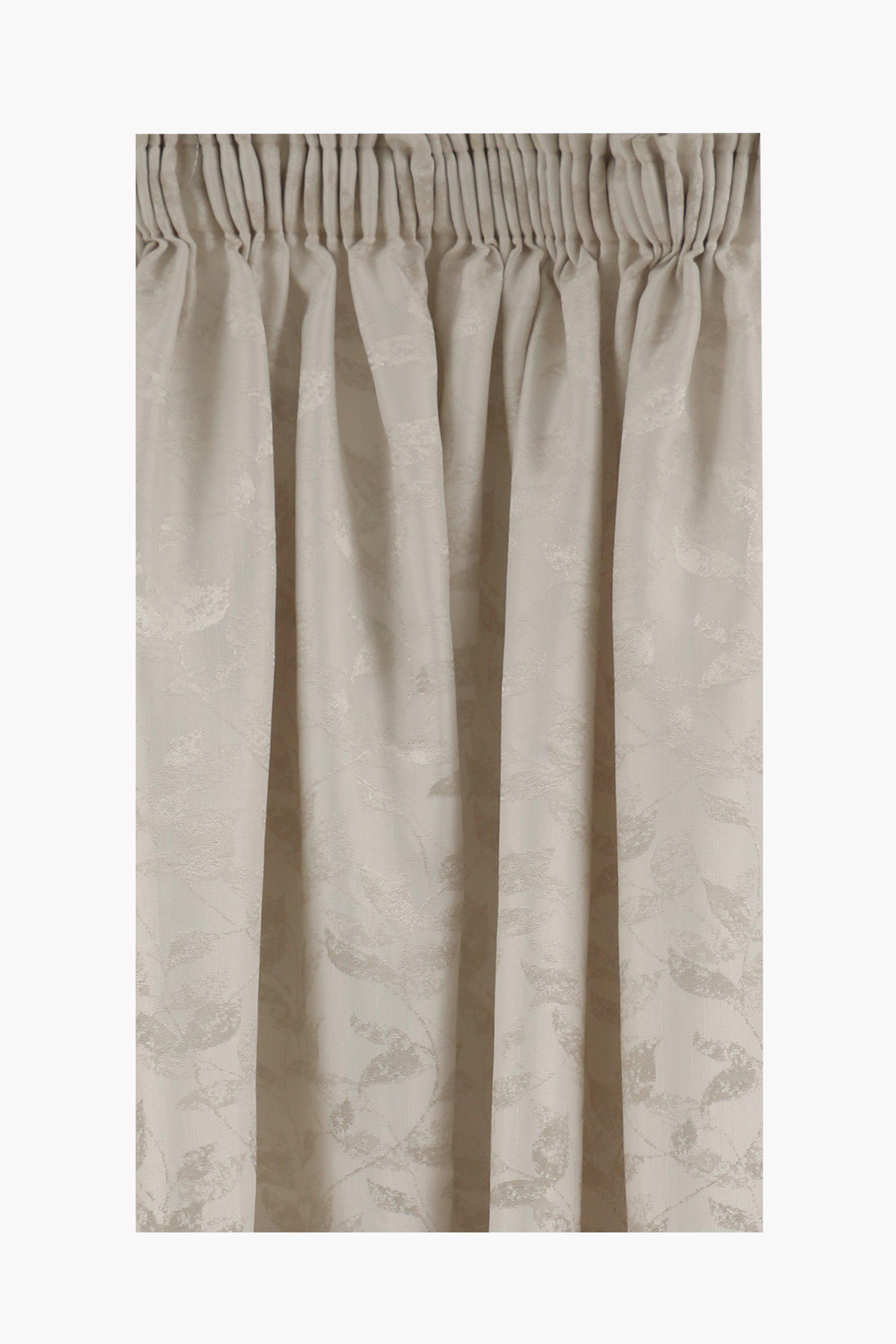 Jacquard Foliage Taped Curtain, 230x218cm