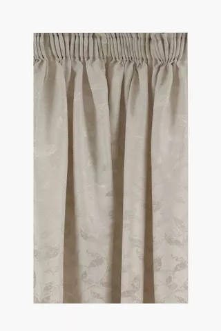 Jacquard Foliage Taped Curtain, 230x218cm
