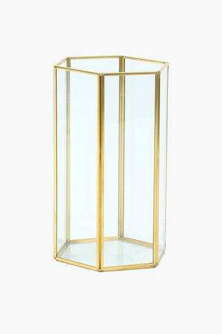 Hex Glass Hurricane, 14x22cm