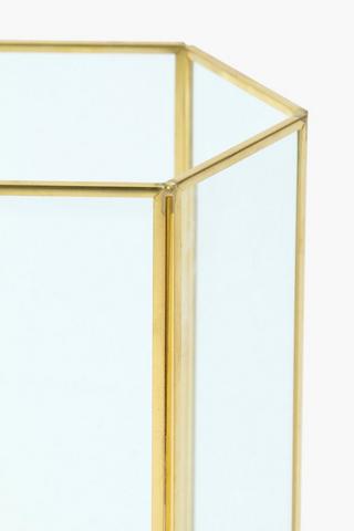 Hex Glass Hurricane, 14x22cm