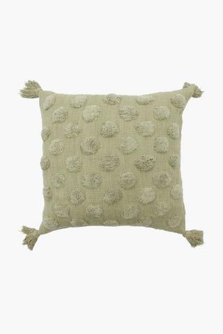Textured Polka Dot Scatter Cushion, 50x50cm