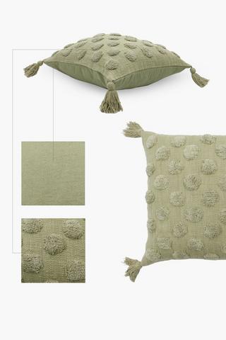 Textured Polka Dot Scatter Cushion, 50x50cm